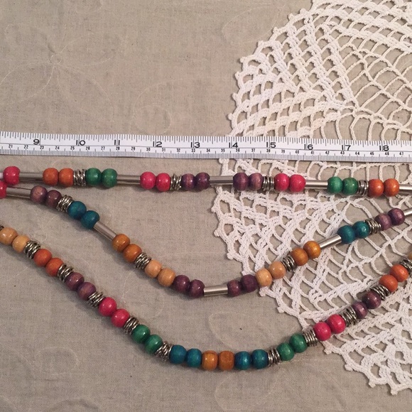 Vintage Adjustable Rainbow Beaded Swag Chain Belt main image 4
